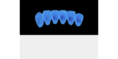 Cod.A10Lingual : 10x  wax lingual bridges,  Medium, Aligned, TOOTH 43-33, compatible with Cod.C10Facing,TOOTH  43-33 for long-term provisionals preparation